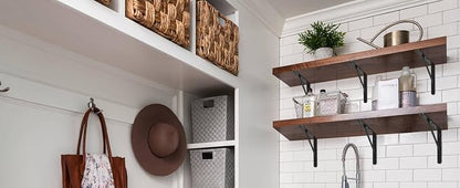 12 Pack L12 x H 8" Black Heavy Duty Shelf Brackets - Image 9