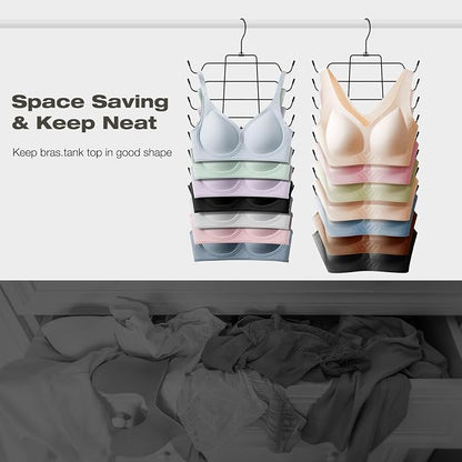 2 Pack Bra Organizer, Tank Top Hangers Space Saving, Closet Organizers and - Image 6