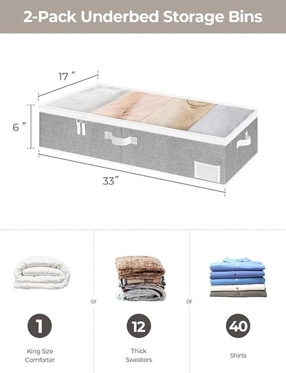 StorageWorks Large Under Bed Storage Containers - Image 2