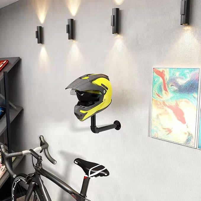 PEI Motorcycle Accessories Helmet Holder, Metal Hat Rack, Wig Storage Holder - Image 5