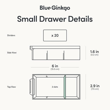 Blue Ginkgo Small 20-Drawer Cabinet – Stackable Clear Organizer - Image 4