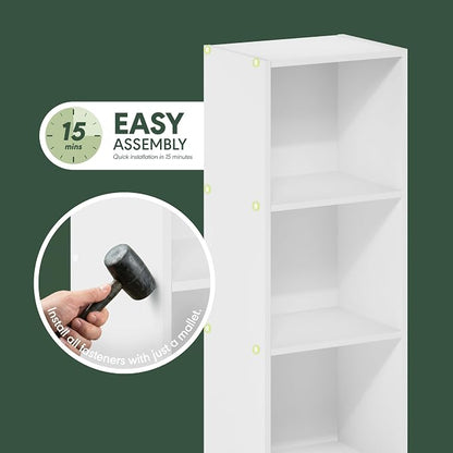 Furinno Pasir 3-Tier No Tool Assembly Open Shelf Bookcase - Image 4
