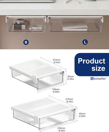 Clear Storage Drawer – 25° Tilted Front, Self-Adhesive Organizer - Image 8