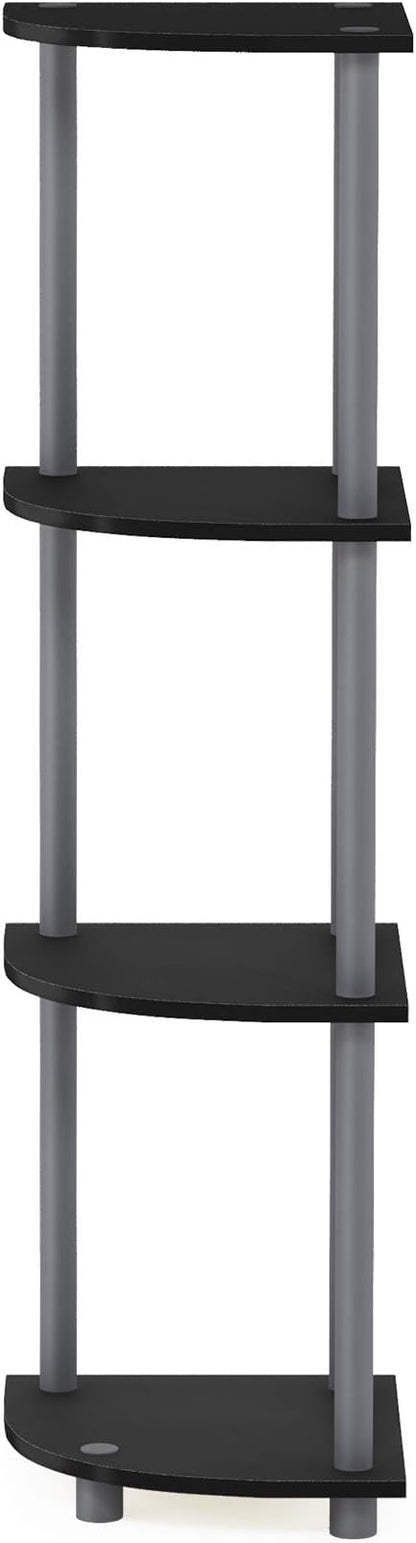 Furinno Turn-N-Tube Corner Shelf, 4-Tier Corner Bookshelf, Display Storage - Image 7