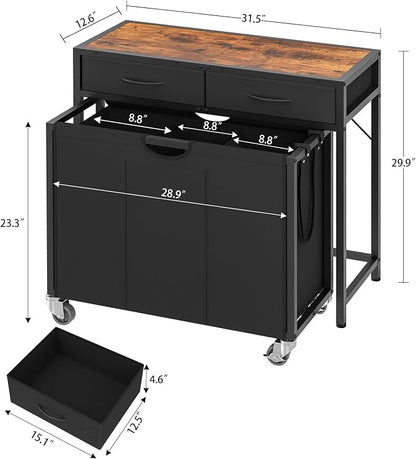 Laundry Sorter, Rolling Laundry Hamper - Image 7