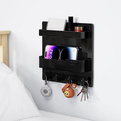 Bedside Wall Organizer, Wall Mount Self Stick On, Cute Room Decor Aesthetic - Image 2