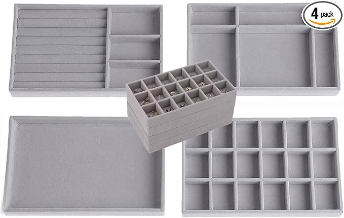 Stackable Jewelry Organizer Trays by Cecijelry