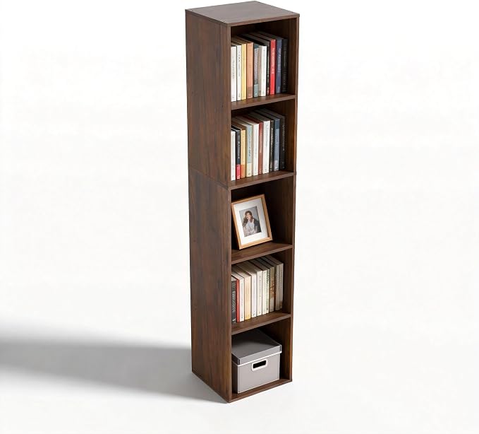 4Cube Storage Organizer, 4 Tier Cube Low Bookcase Freestanding Storage Display - Image 9