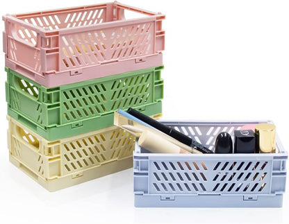 4 Pack Mini Foldable Plastic Small Baskets by Xhwykzz