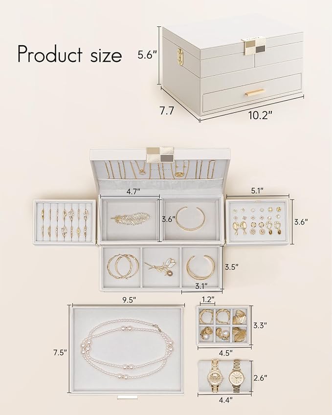 Vlando 3 Layer Jewelry Box - Image 5