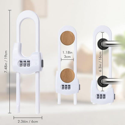 4 Pack Cabinet Locks Baby Proofing Upgrade Child Proof Cabinet Lock Adjustable - Image 4