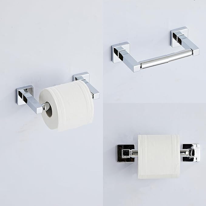 Chrome Bathroom Hardware Set 4 Pieces, Bathroom Accessories Set Stainless Steel - Image 5