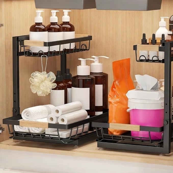 Expandable 2-Tier Under-Sink Organizer - Image 3