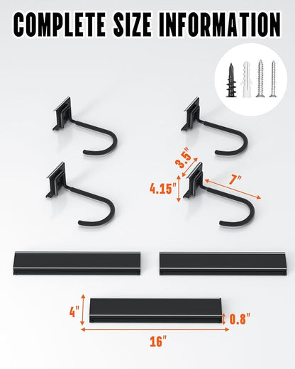 Wallavant Bike Rack Wall Mount, Bike Hooks - Image 5