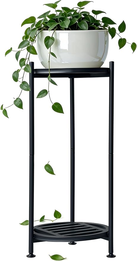 Plant Stand Indoor Outdoor, 2 Tier 30" Tall Metal Plant Stands, Heavy Duty by Hongsane