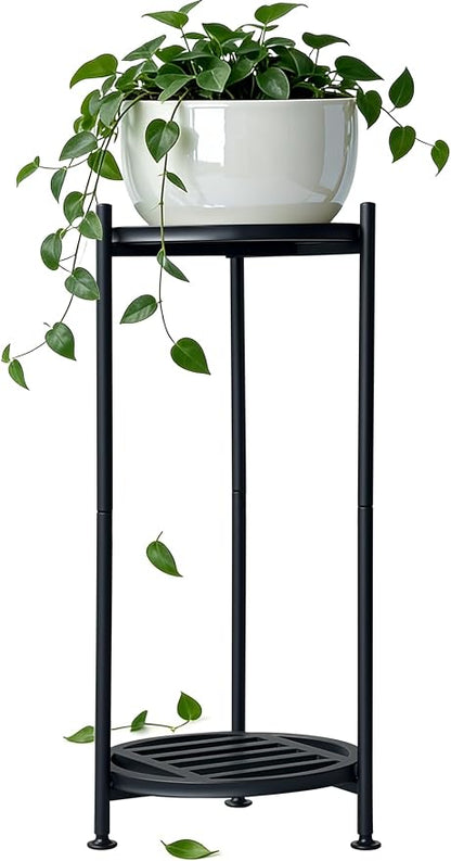 Plant Stand Indoor Outdoor, 2 Tier 30" Tall Metal Plant Stands, Heavy Duty by Hongsane