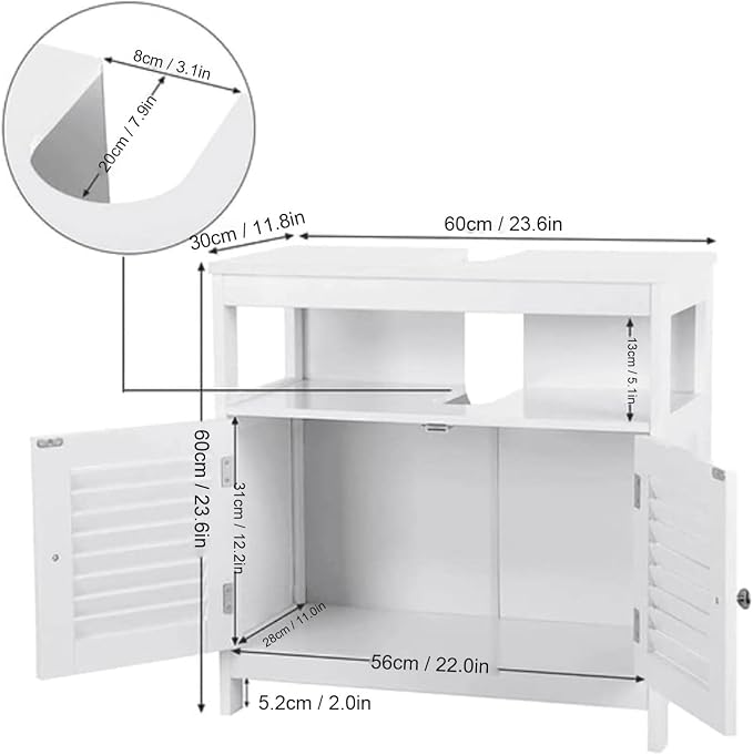 U-Shaped Under Sink Storage Cabinet - Image 3