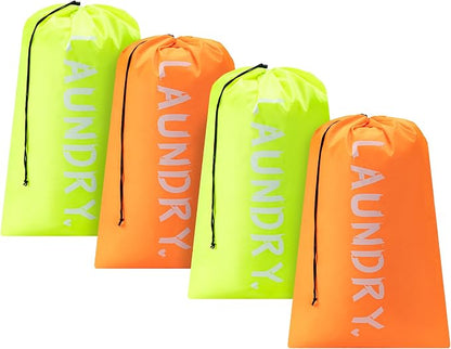4 Pack XL Travel Laundry Bag, Machine Washable Dirty Clothes Organizer by Unknown