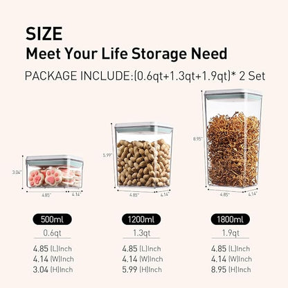 Pop Food Storage Containers Set, One Button Opening BPA-Free Food Containers - Image 5