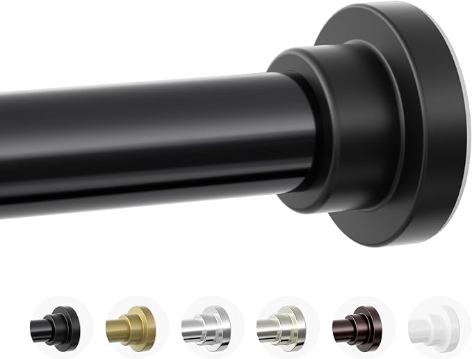 Mcrbeay Shower Curtain Rod, Non Slip Adjustable 28-46 inch No Drilling Shower by McrbeayShelfLiner