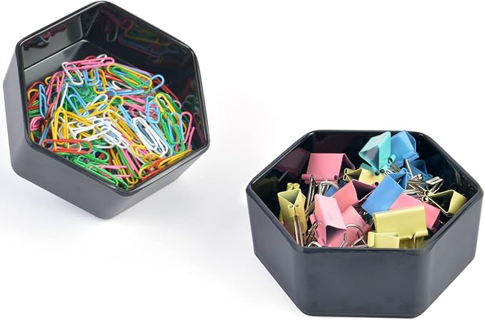 Resin Paper Clip Dispenser for Home Office School, Office Binder Clip Push Pin by MONOSUGO