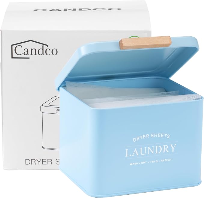 Dryer Sheet Holder with Hinged Lid by CANDCO