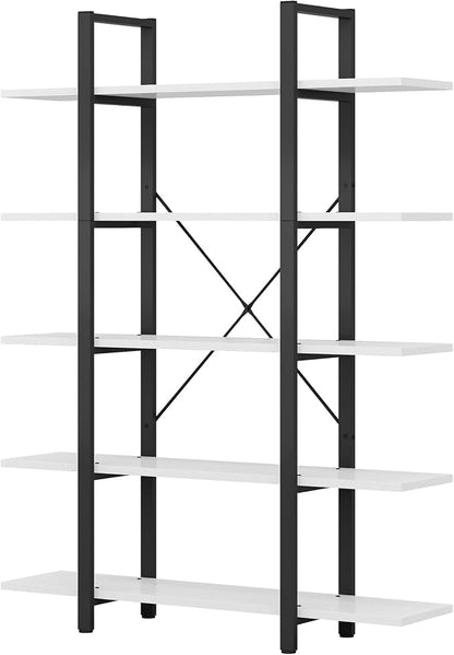 Tribesigns 5-Tier Bookshelf, Vintage Industrial Style Bookcase 72 H x 12 W x - Image 8
