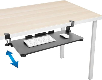 Mount-It! Clamp-On Under Desk Keyboard Tray, No-Drill Slide-Out Keyboard & - Image 4