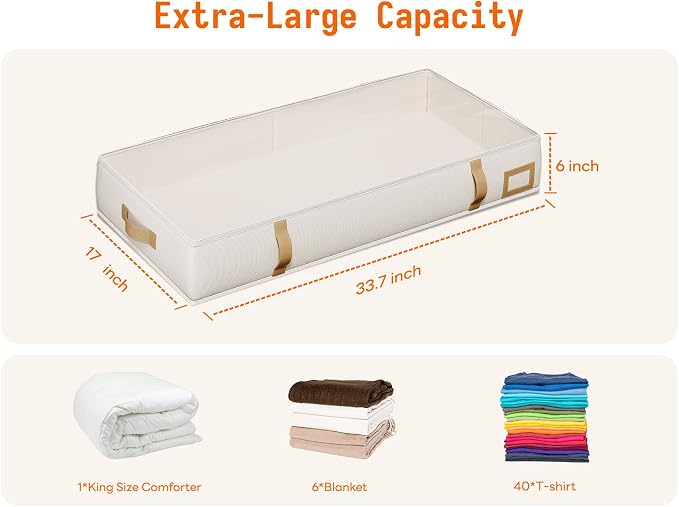 Vailando Storage Containers, 6 Inches Tall 60L Underbed Storage Bins - Image 5