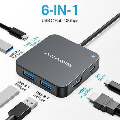 ACASIS USB C Hub 10Gbps, USB C to 4K 60Hz HDMI Adapter - Image 2