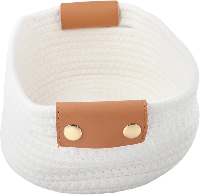 Portable Woven Cotton Rope Storage Bin - Image 6