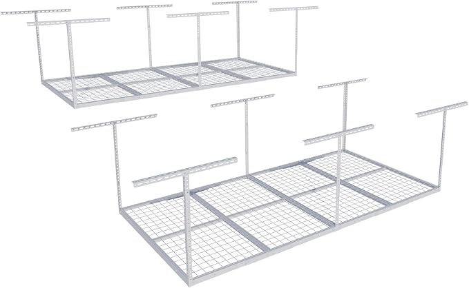 FLEXIMOUNTS 4x8 Overhead Garage Storage Rack, Adjustable Organization System by FLEXIMOUNTS
