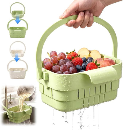Foldable Hanging Sink Drain Basket, 2026 New 2-in-1 Foldable Sink Colander by AIIONP