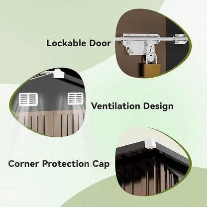 COMHOMA Shed Outdoor Storage Shed Metal, Lockable Doors Tool Sheds - Image 7