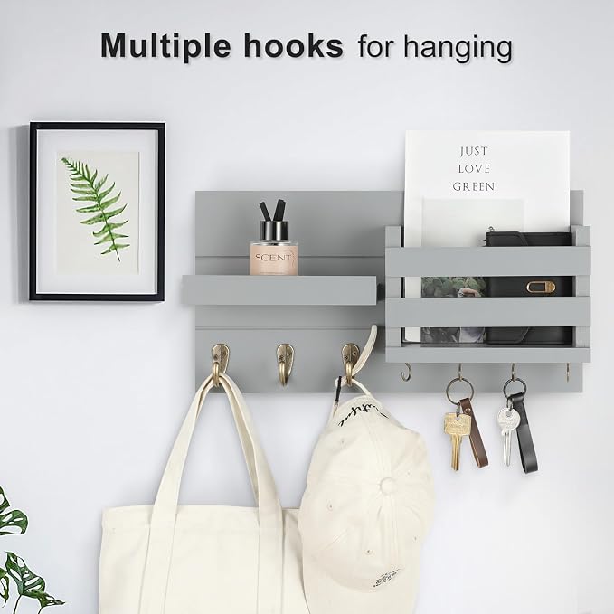 Lwenki Mail Organizer for Wall Mount – Key Holder - Image 4
