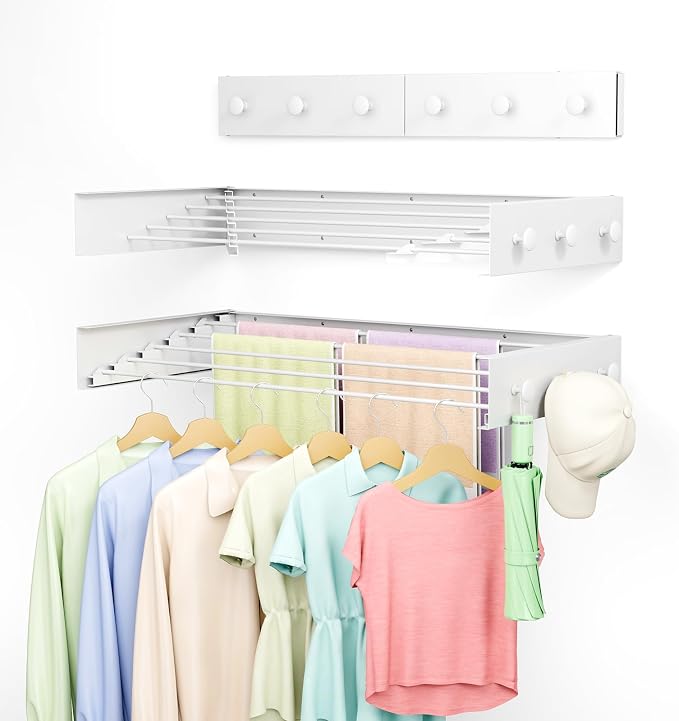 Collapsible Laundry Drying Rack Wall Mounted by CEHIFIA