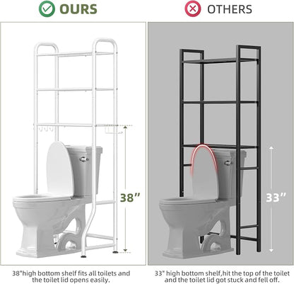 Simple Trending Over The Toilet Storage Rack, Metal 3 Tier Bathroom Organizer - Image 2