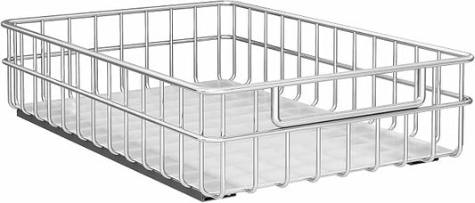 Pull out Cabinet Organizer, Stainless Steel 1-Pack Full-Extension Slide out by Kitstorack