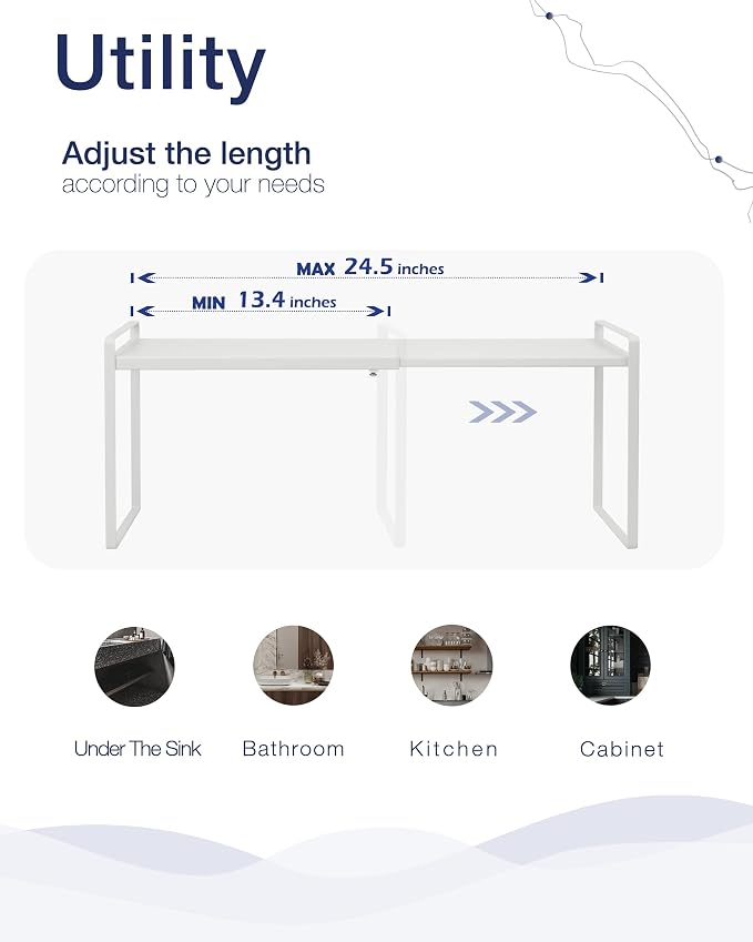 Nxconsu Expandable Cabinet Shelf Organizer Riser - Image 5