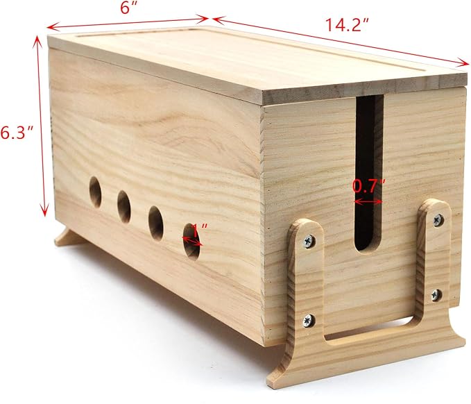 Large Cable Management Box, Wood Cord Hider Box & Organizer - Image 3