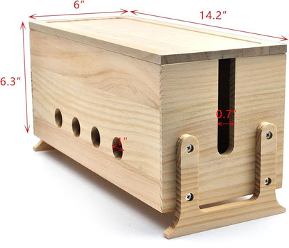 Large Cable Management Box, Wood Cord Hider Box & Organizer - Image 3