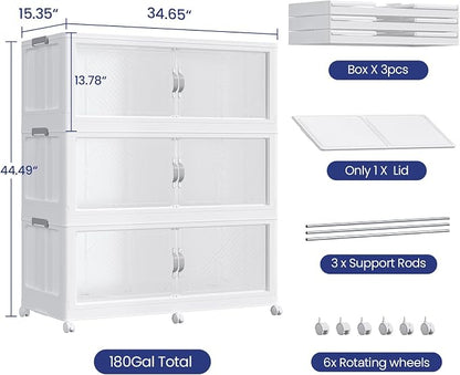 720QT Extra Large Stackable Storage Bins - Image 2