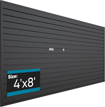 PVC Slat Wall Paneling 4x8 ft, Garage Organizer Storage System, Heavy Duty Wall by BRAKKI