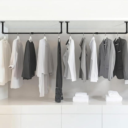 Industrial Pipe Clothes Rack Wall Mounted Clothing Rack Set of 2, 38.2 Inches - Image 7