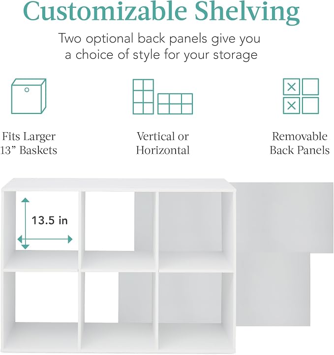 Best Choice Products 6-Cube Storage Organizer, 13.5in Shelf Opening, Display - Image 3