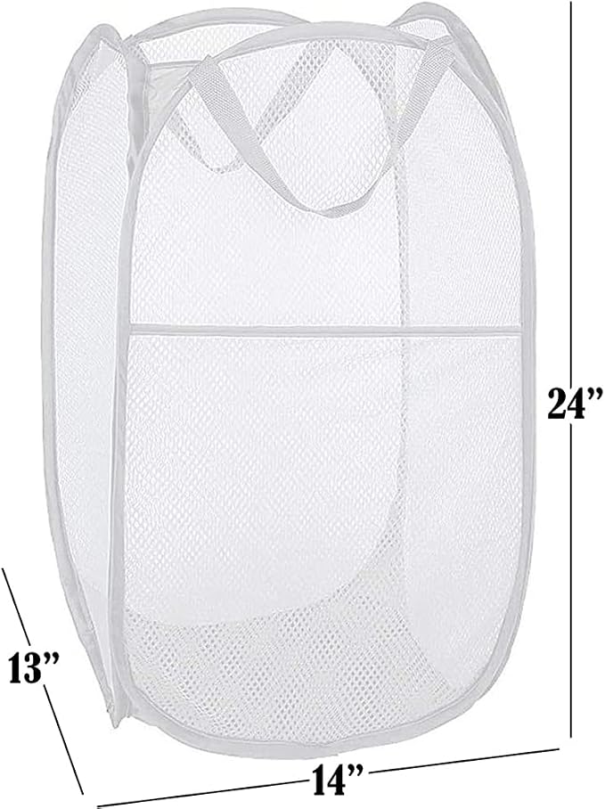 BATTOO Deluxe Strong Mesh Pop up Laundry Hamper Basket - Image 2