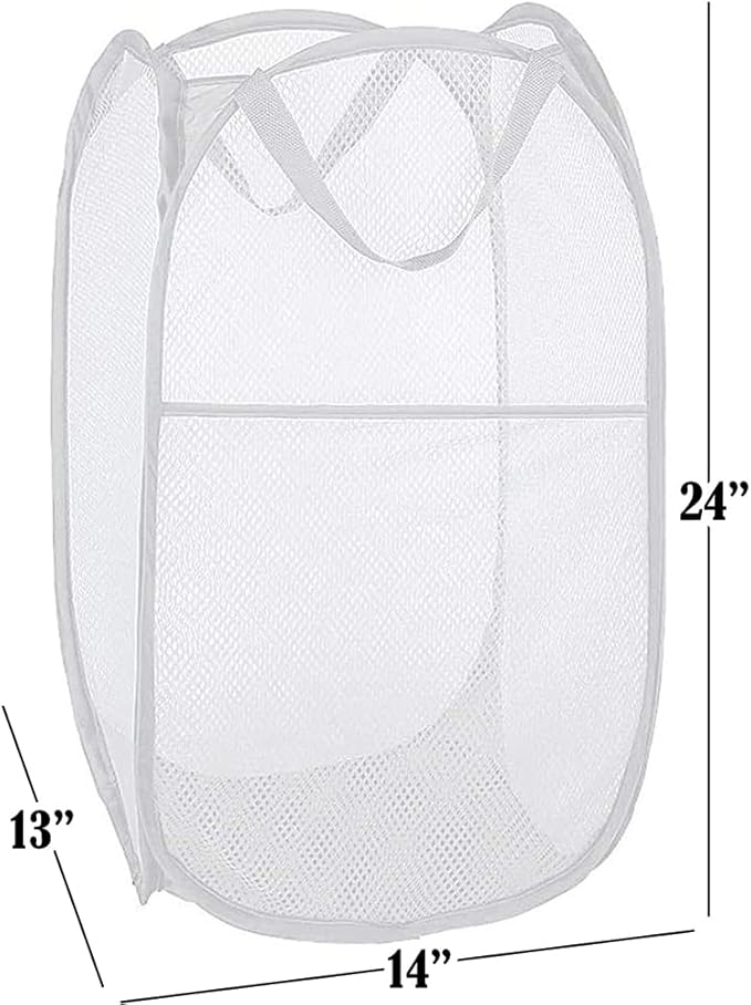 BATTOO Deluxe Strong Mesh Pop up Laundry Hamper Basket - Image 2