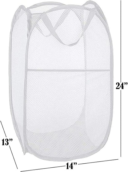 BATTOO Deluxe Strong Mesh Pop up Laundry Hamper Basket - Image 2