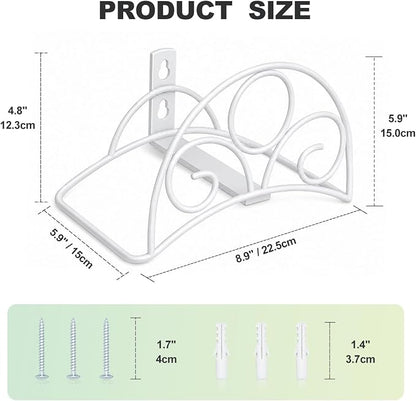 Metal Garden Hose Holder Wall Mounted Water White Hose Holder - Image 6