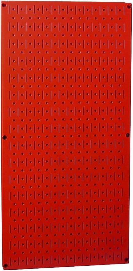 Wall Control Pegboard 32in x 16in Red Metal Pegboard Tool Board Panel by Wall+Control